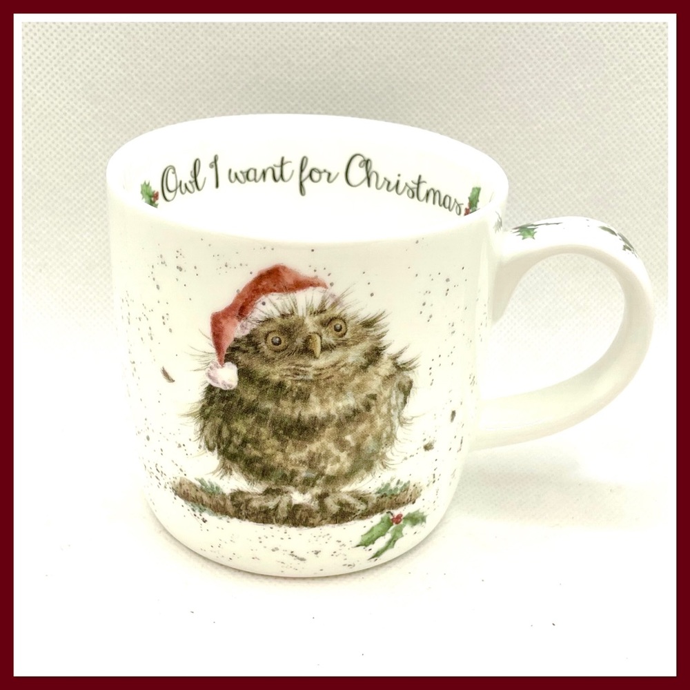 Royal Worcester Christmas Owl Mug